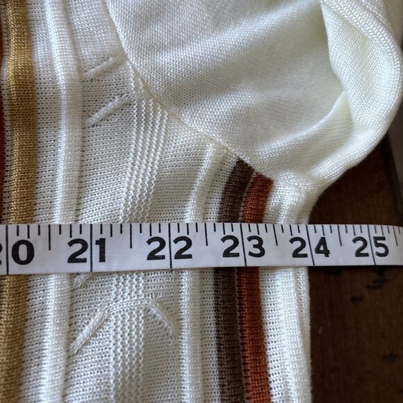 Stacy Adam’s Ivory 70’s Vibe Quarter Zip Sweater Size XL - Picture 5 of 8